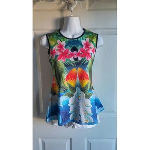 Colorful peplum top