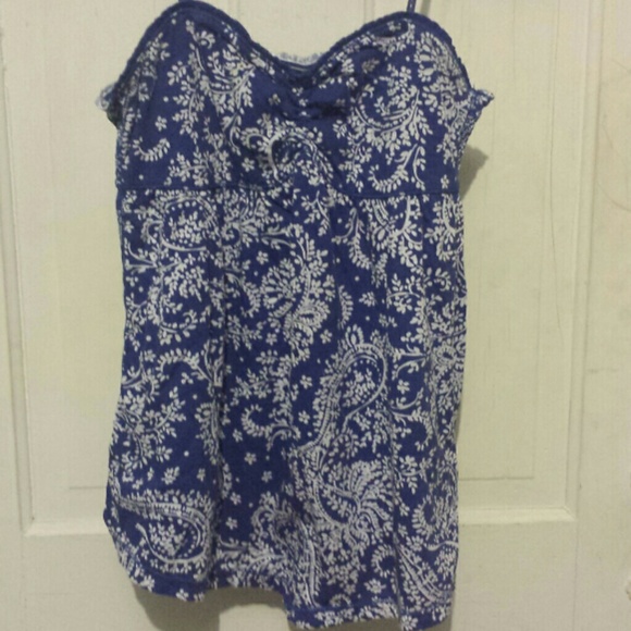 Blue paisley tank top - Aeropostale