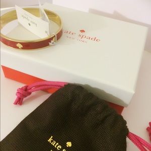 KATE SPADE NEW YORK RED SPADE BANGLE ~ NEW