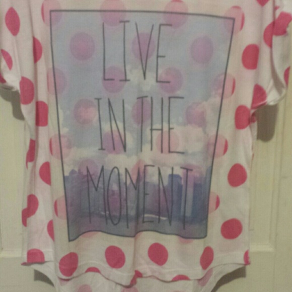 Polka dot graphic tee