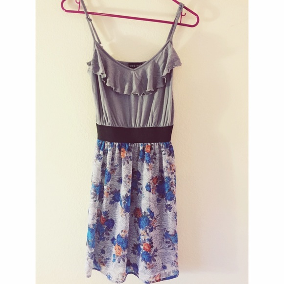 Grey floral dress