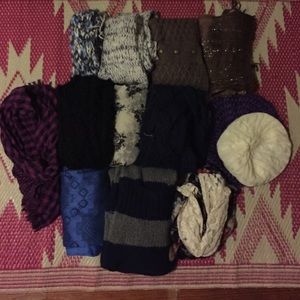 Bundle of scarves/hats