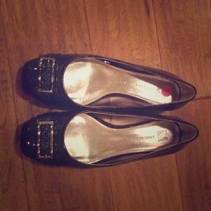 Anne Klein Black Buckle Shoes