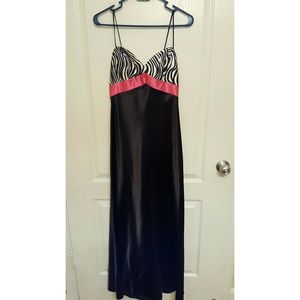Zebra print formal dress