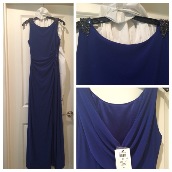 Cache long blue dress size 4, nwt - Picture 2 of 2