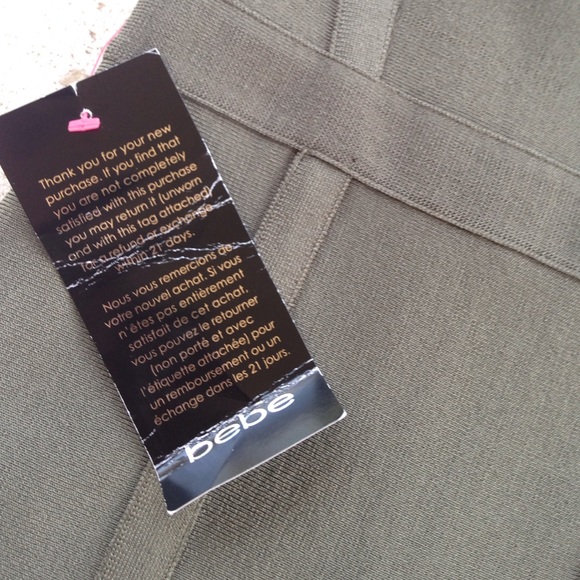 Olive Bodycon Bandage Bebe Dress Size XS - Picture 4 of 4