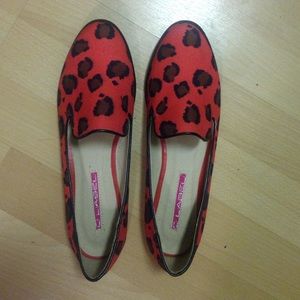 Red Cheetah Print Loafers