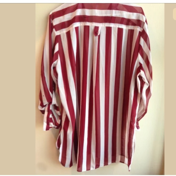 Striped Polyester Blouse - Picture 3 of 3