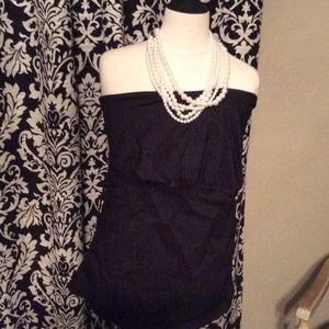 Stretch Pinstripe Tube Top