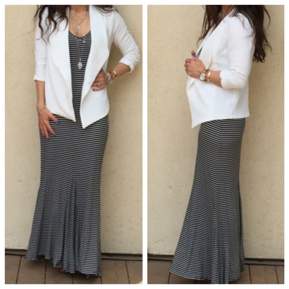 🔴 Open  back striped mermaid dress - Picture 4 of 4