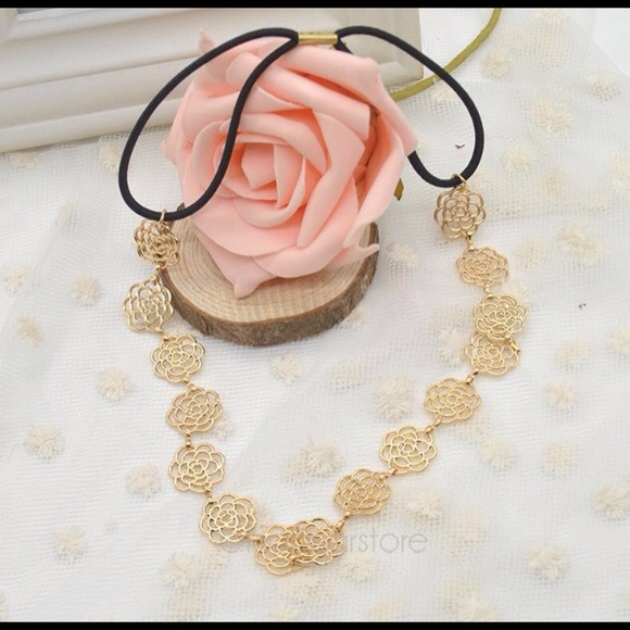 Metal flower headband