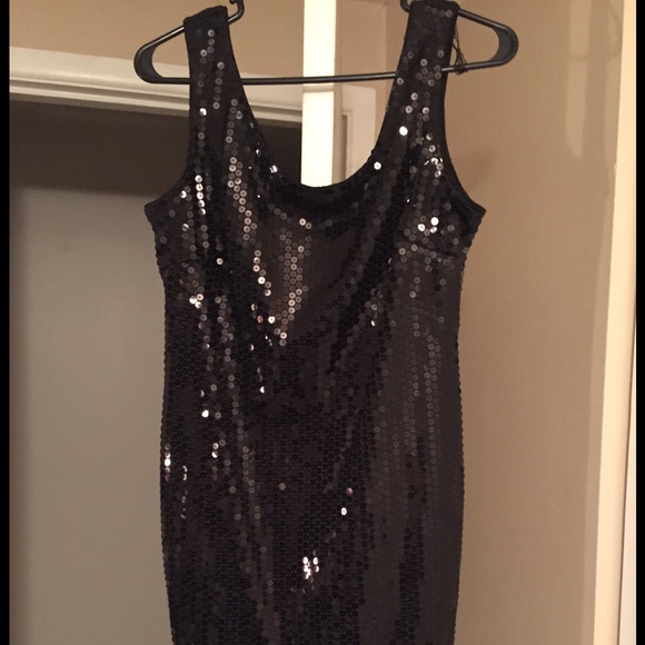 Black sequined  dress