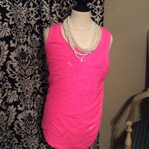 Sequined Pink Tank