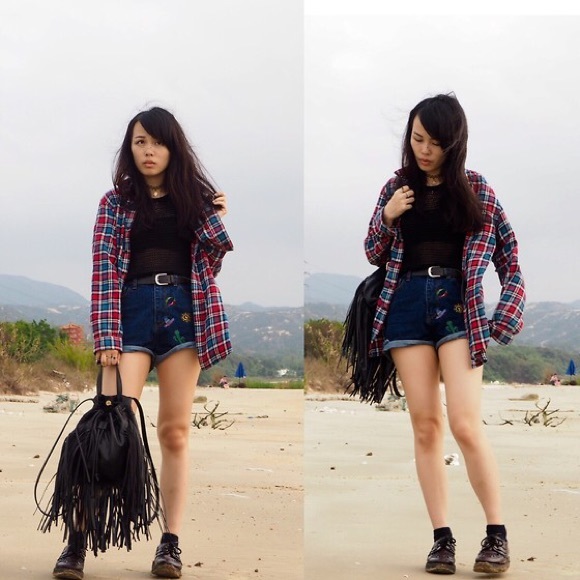 Black FAUX Leather Fringe Backpack with Tassels