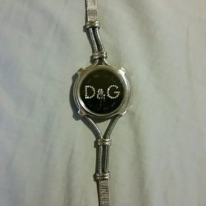 Dolce & Gabbana silver rhinestone watch