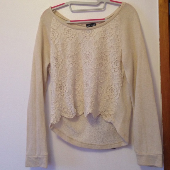 Cream wet seal sweater