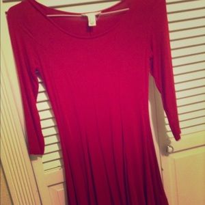 Red baby doll dress