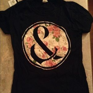 Black Of Mice & Men shirt w/ floral detail