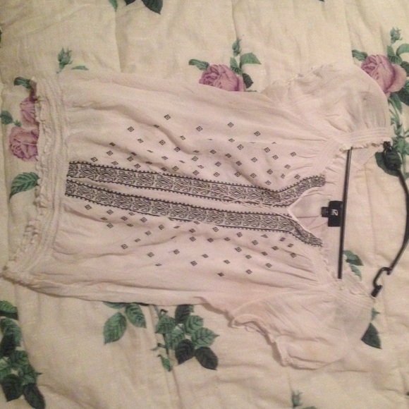 White peasant top