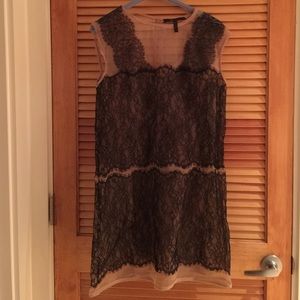 BCBG Maxazria black and nude lace dress