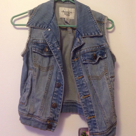 American rag denim vest