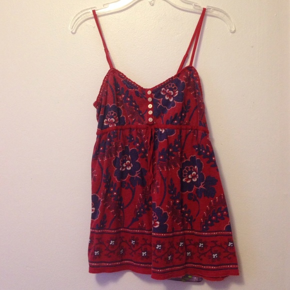 Red floral Aeropostale top