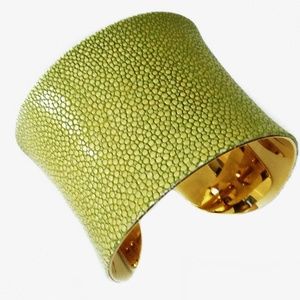 Genuine Real Stingray Leather Cuff Bracelet