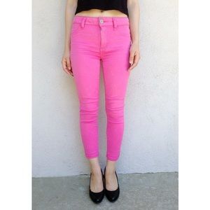 Pink Hi-Rise Jeggings