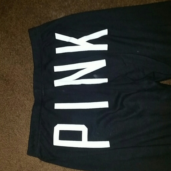 Victorias Secret Pink Black Thermal Leggings