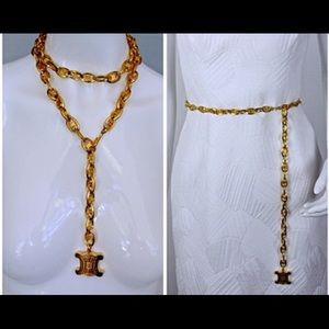 Vintage Celine Goldtone Belt/Necklace 💯 Authentic