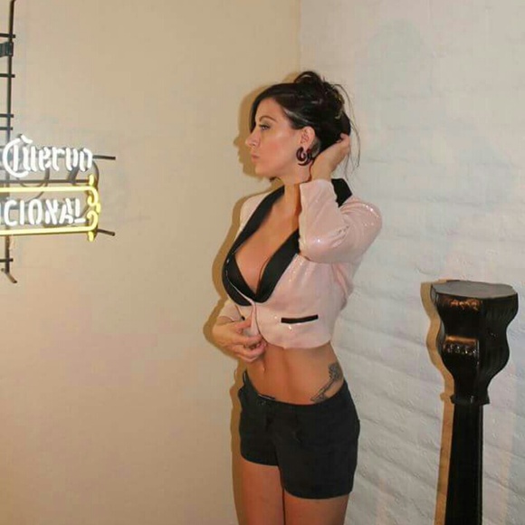 Adorable candies sequin blazer a satin collar