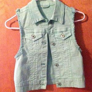 Jean vest. Turquoise