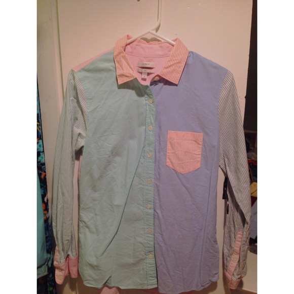 multi print boyfriend fit Oxford