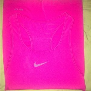 Hot pink Nike Nike Dri-Fit compression tank top