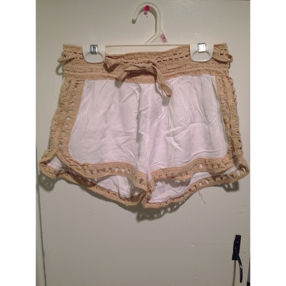 crochet gauze shorts