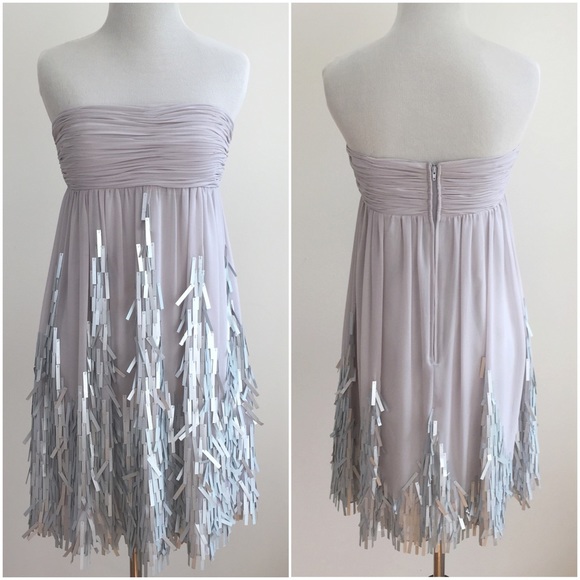 🎉HP 8/10🎉 Silver Sequin Cocktail Dress - Picture 2 of 4