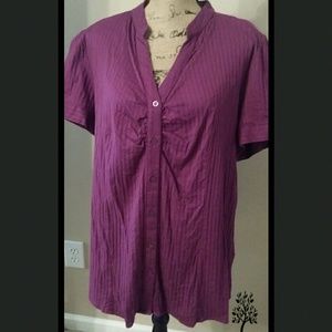 Mulberry colored buttonup blouse