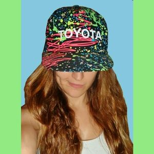 So Awesome Vintage 80s Neon Toyota Hat! 1980s Rave