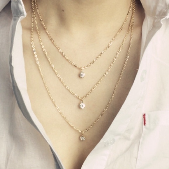 Jewelry - Brand new. Multi layer simulated diamond style