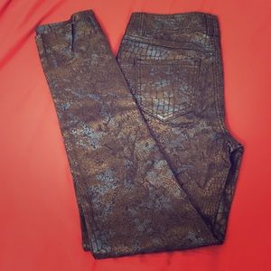 Shimmery Reptile Print Pants
