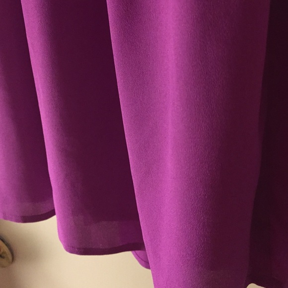 Fuscia one shoulder chiffon dress - Picture 3 of 3