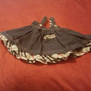 Authentic Burberry baby girl denim jumper dress