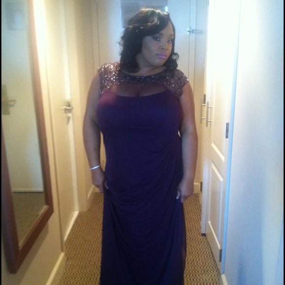 Purple evening dress