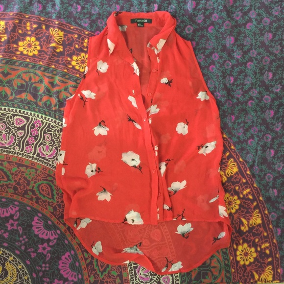 Floral button up
