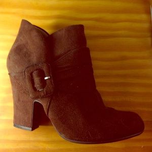 American Eagle Brown Faux Suede Booties