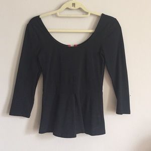 Express Black Peplum Top