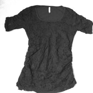 Black lace Maternity top