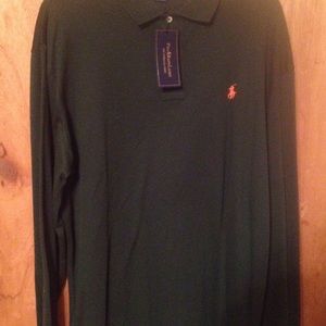 Men's Dark Green Polo.