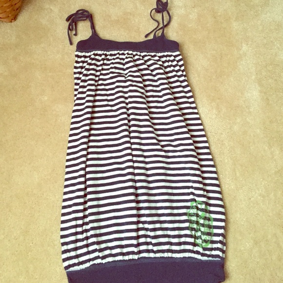 VS navy blue striped sundress