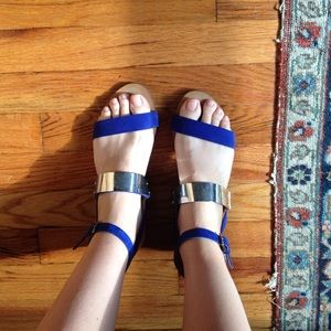 Zara suede and metal sandals size 7. Worn once!